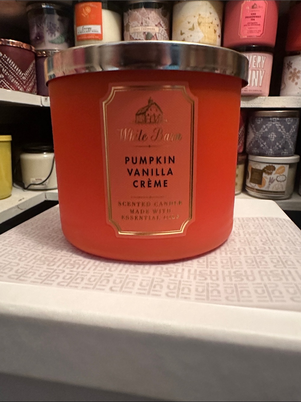 Bath & Body Works Pumpkin Vanilla Crème Orange Jar Candle